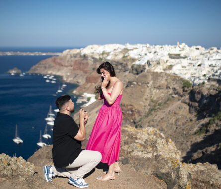 wedding proposal santorini